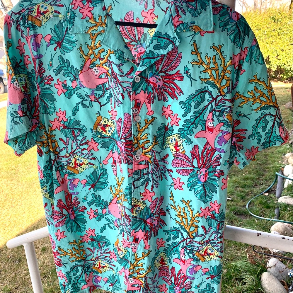 SpongeBob SquarePants Vibrant Coral Reef Shirt